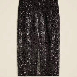 J. Crew Black Sequin Skirt